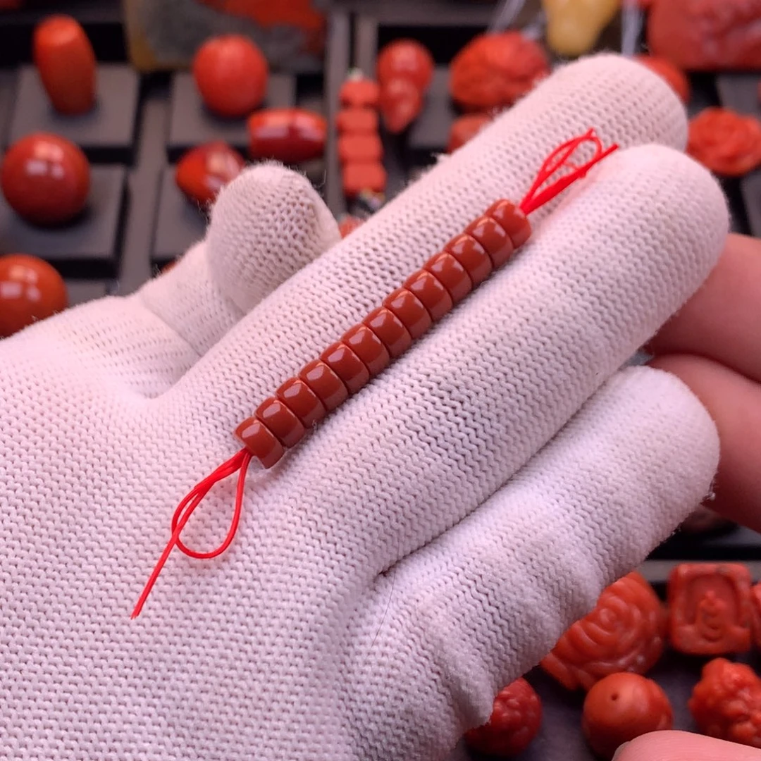 南红玛瑙未镶嵌川料原矿精工直切隔片6.5mm多样性发其一