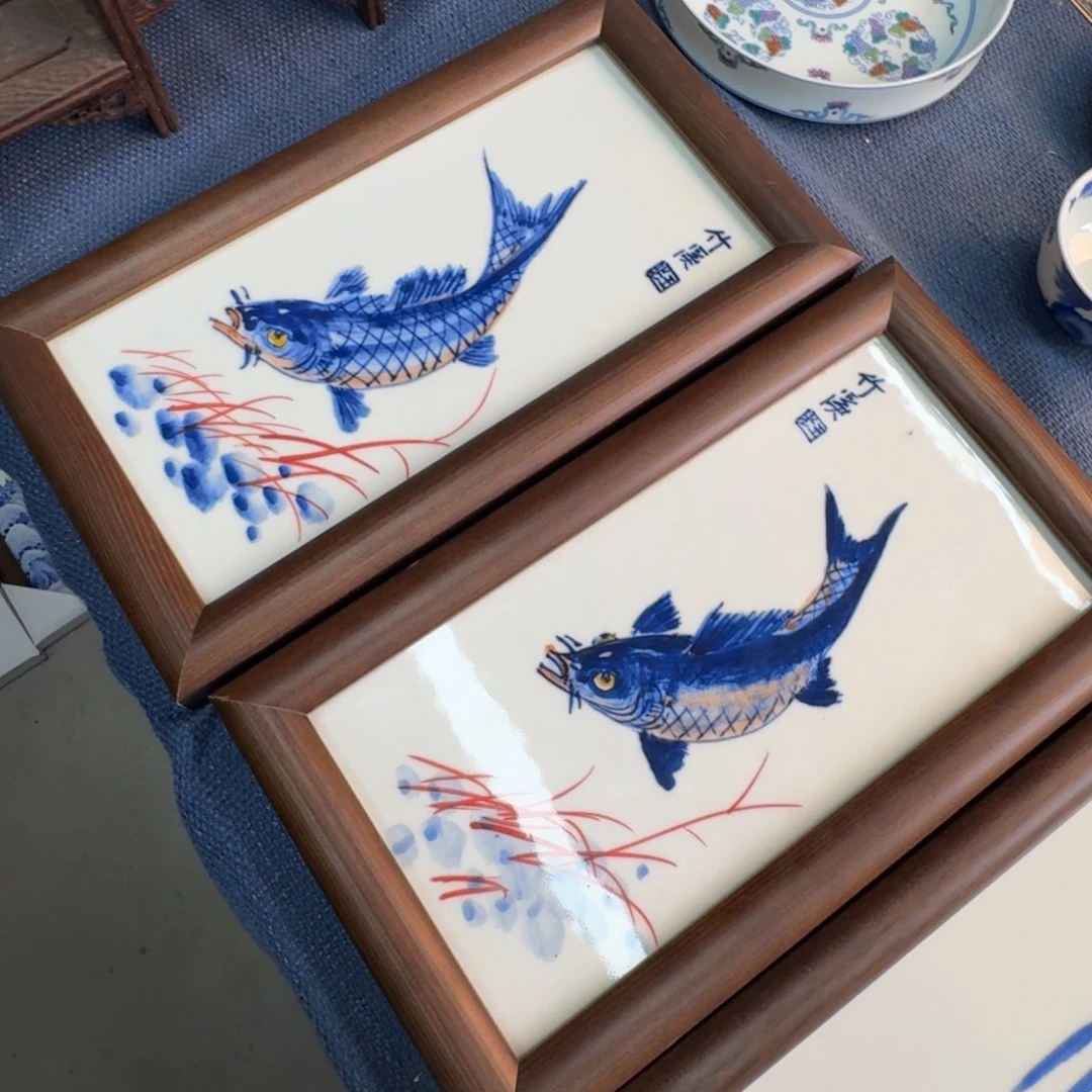 摆件瓷板手绘福利