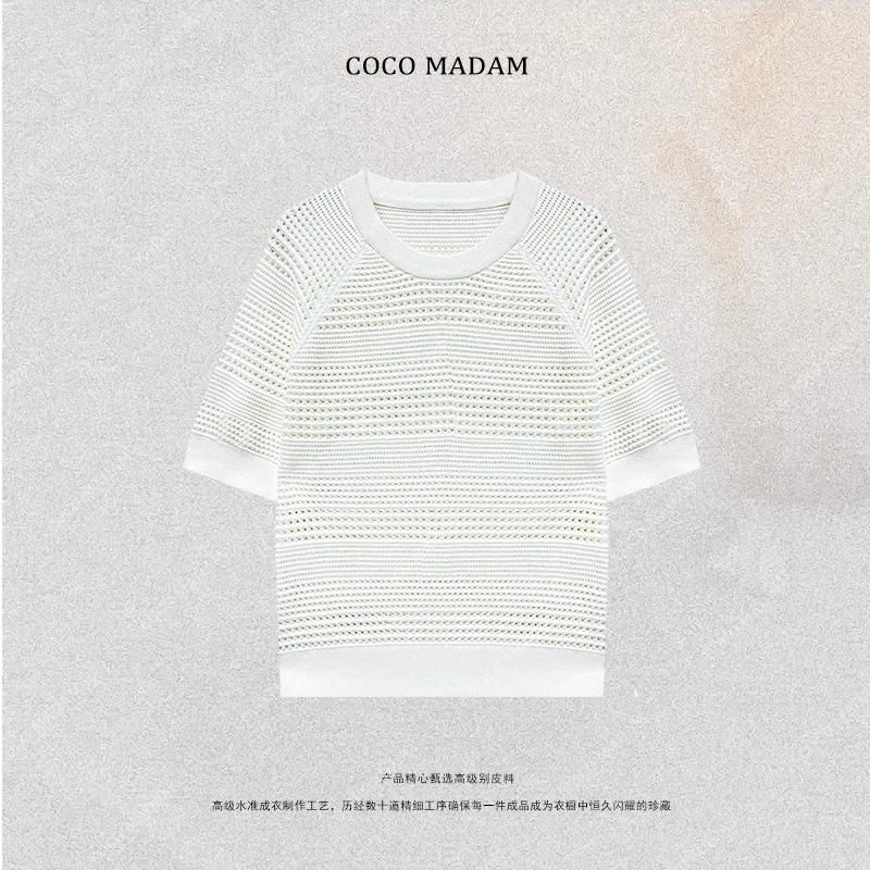 NIUNIU ·T-432夏季时尚镂空针织短袖T恤