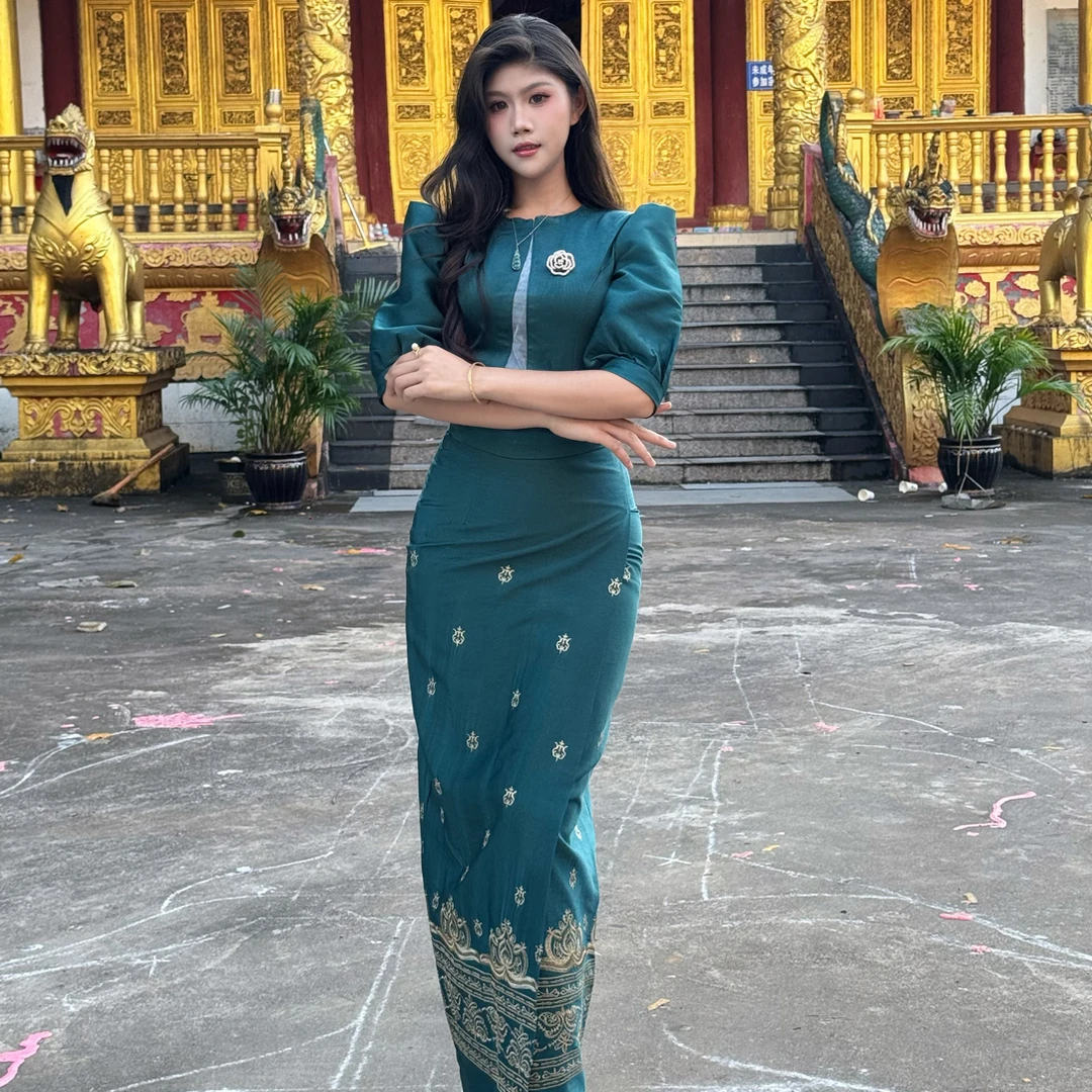 傣族新款配套 手抓花刺绣布料 非成品 面料柔软亲肤 下单备注颜色