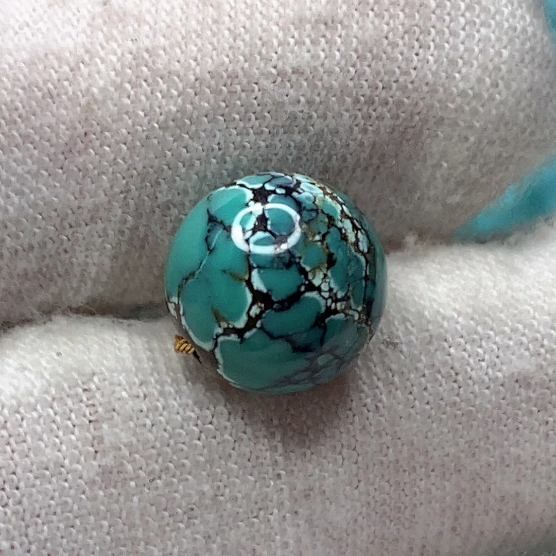 绿松石未镶嵌天然原矿 地大质检10.3mm