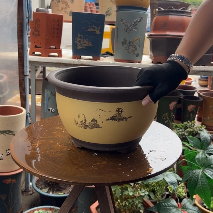 宜兴紫砂花盆花盆003