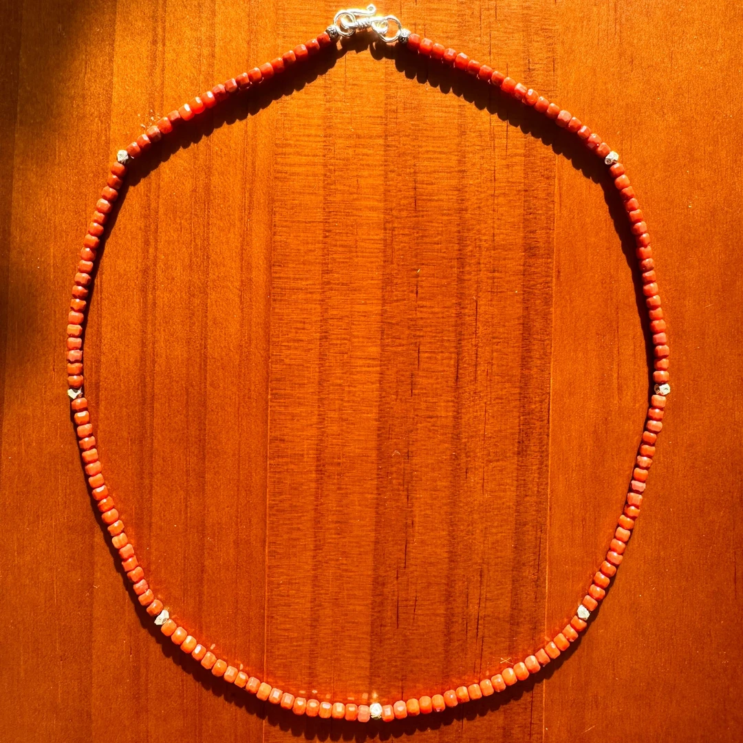 吊坠925银 【赤缨流光】哈达原创设计｜复古秋冬气质百搭小众项链3mm