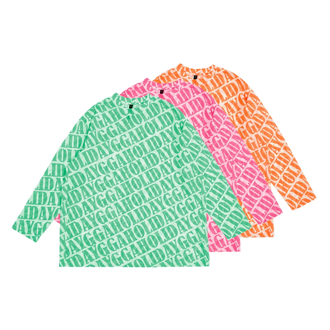 GG潮牌集合芯悟 时尚满印休闲套头薄款长袖打底衫透气上衣 152055