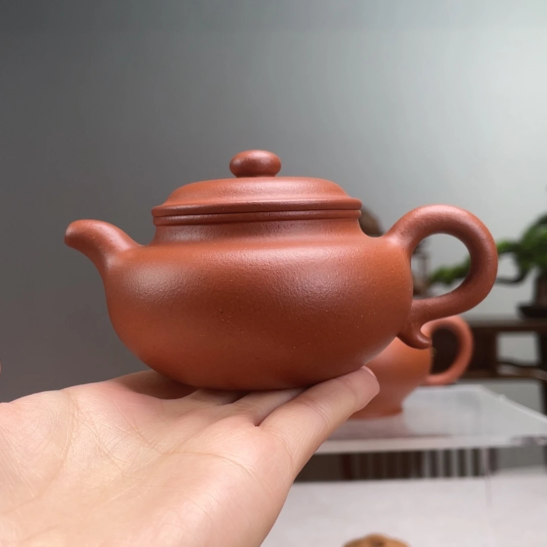 【闪购商品】茶壶紫砂红降坡仿古容量150cc