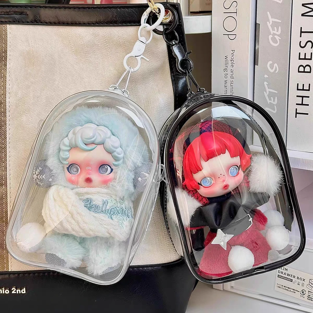 SP冬日乐章毛绒公仔保护套拉布布坐坐派对遛娃包15cm泡泡玛特痛包