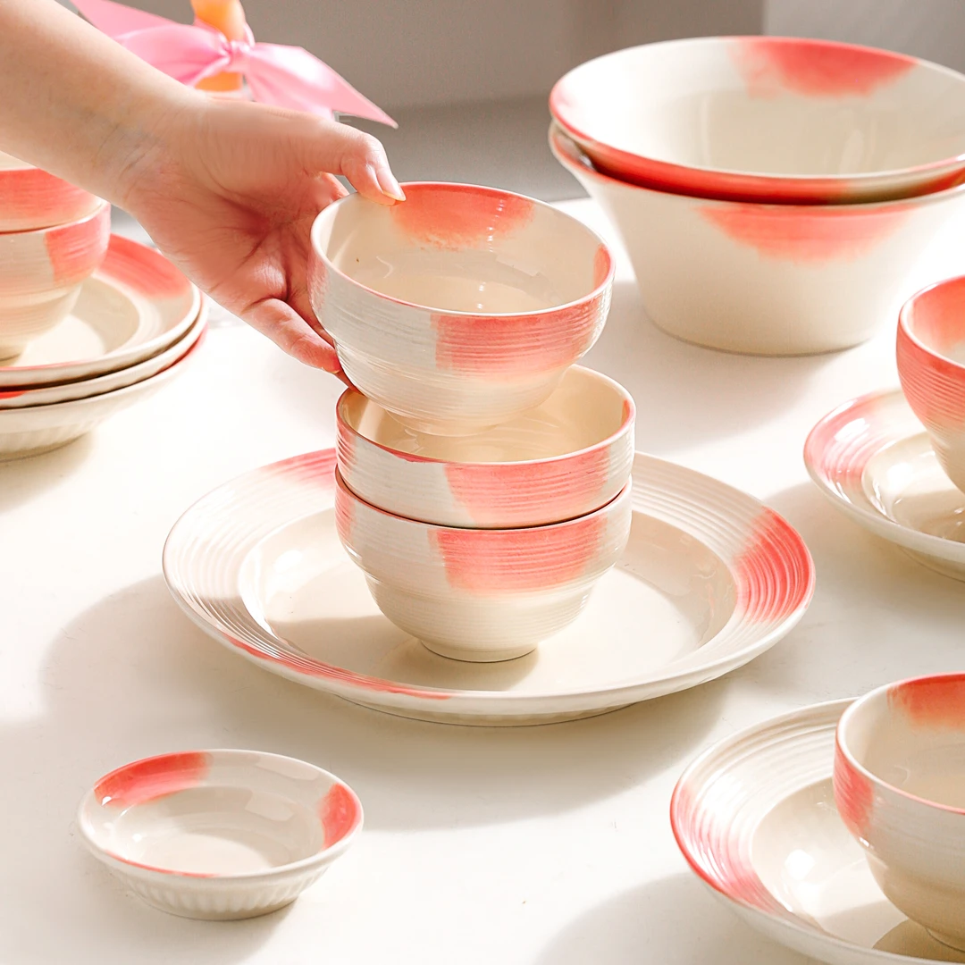 川岛屋碗盘餐具套装家用2025新款高颜值米饭碗小碗面碗汤碗菜盘子