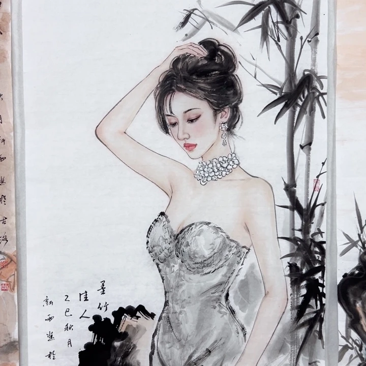 国画郭新雨老师写实人物画