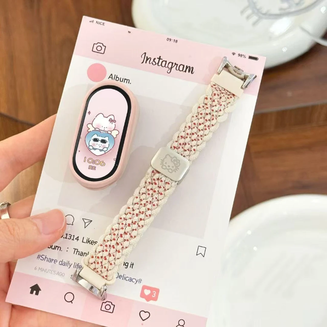 适用于小米手环10表带新款9编织磁吸腕带NFC尼龙夏秋冬天透气