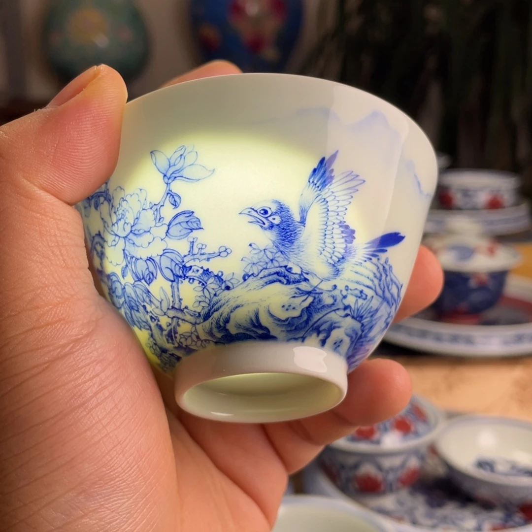 九段花鸟杯子系列