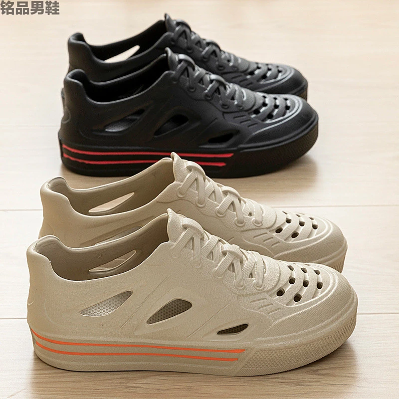 洞洞鞋男士男款夏季2025新款沙滩防滑涉水鞋透气户外溯溪凉拖鞋男