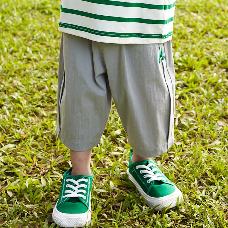 男生女生男小童简约时尚宽松七分裤NPXCJ24170B