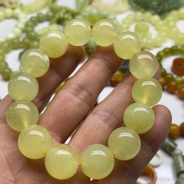 蛇纹石玉手串未镶嵌x***x