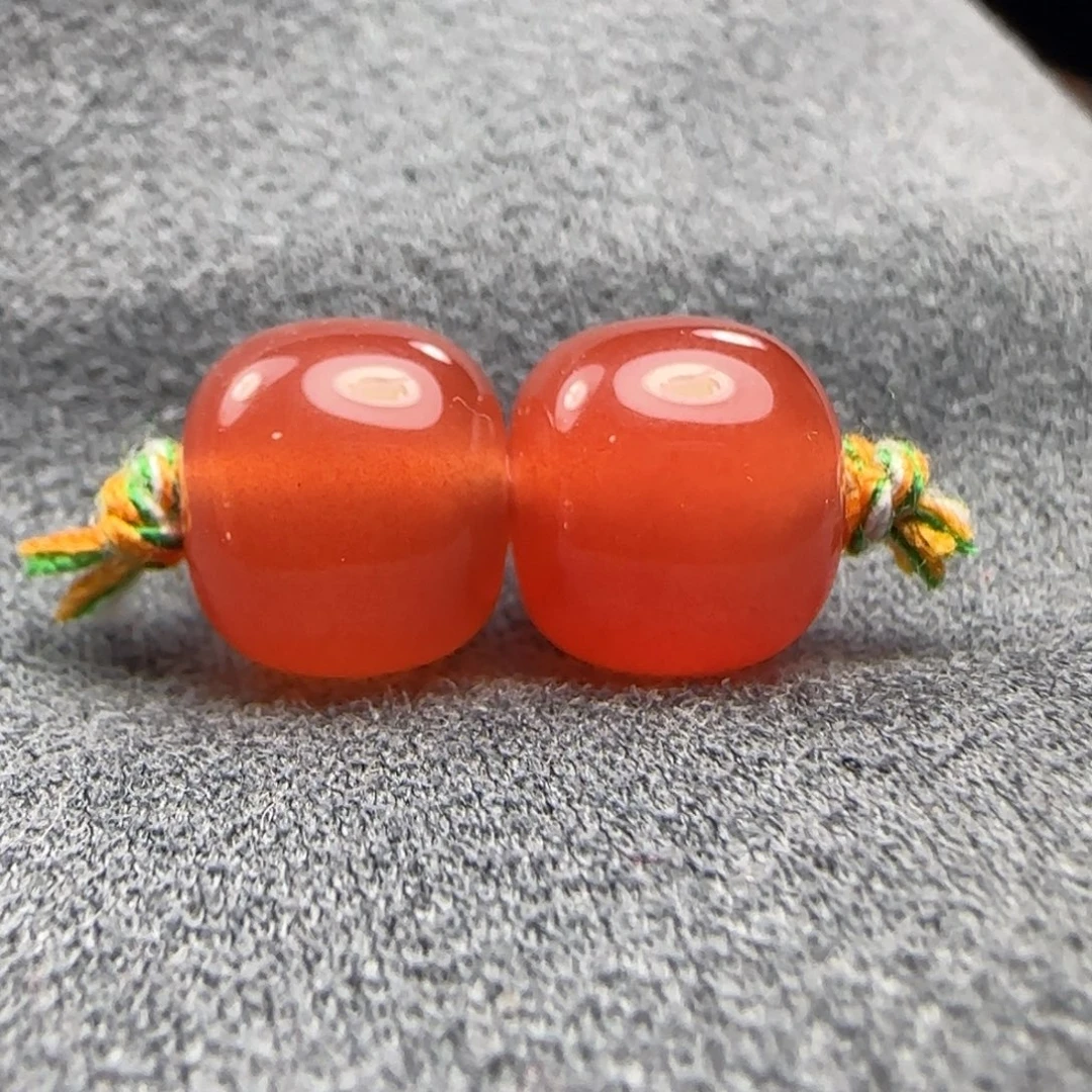 南红玛瑙未镶嵌8×7老型对珠