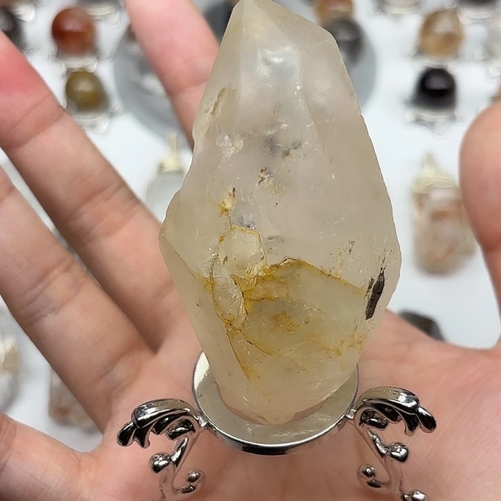 颈饰水晶未镶嵌闪灵钻手握/摆件72mm