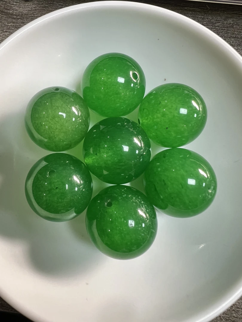 散珠冰阳绿A518 卡16MM 5颗（赠弹力绳）