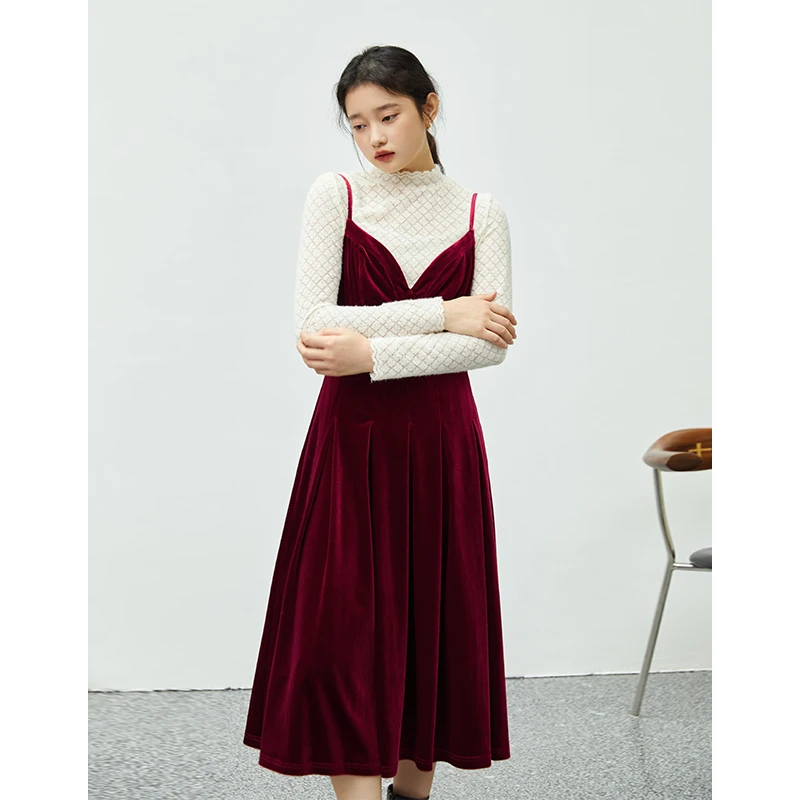 自巧小个子女装穿搭复古赫本风法式小黑裙打底吊带裙子20ZQ0897