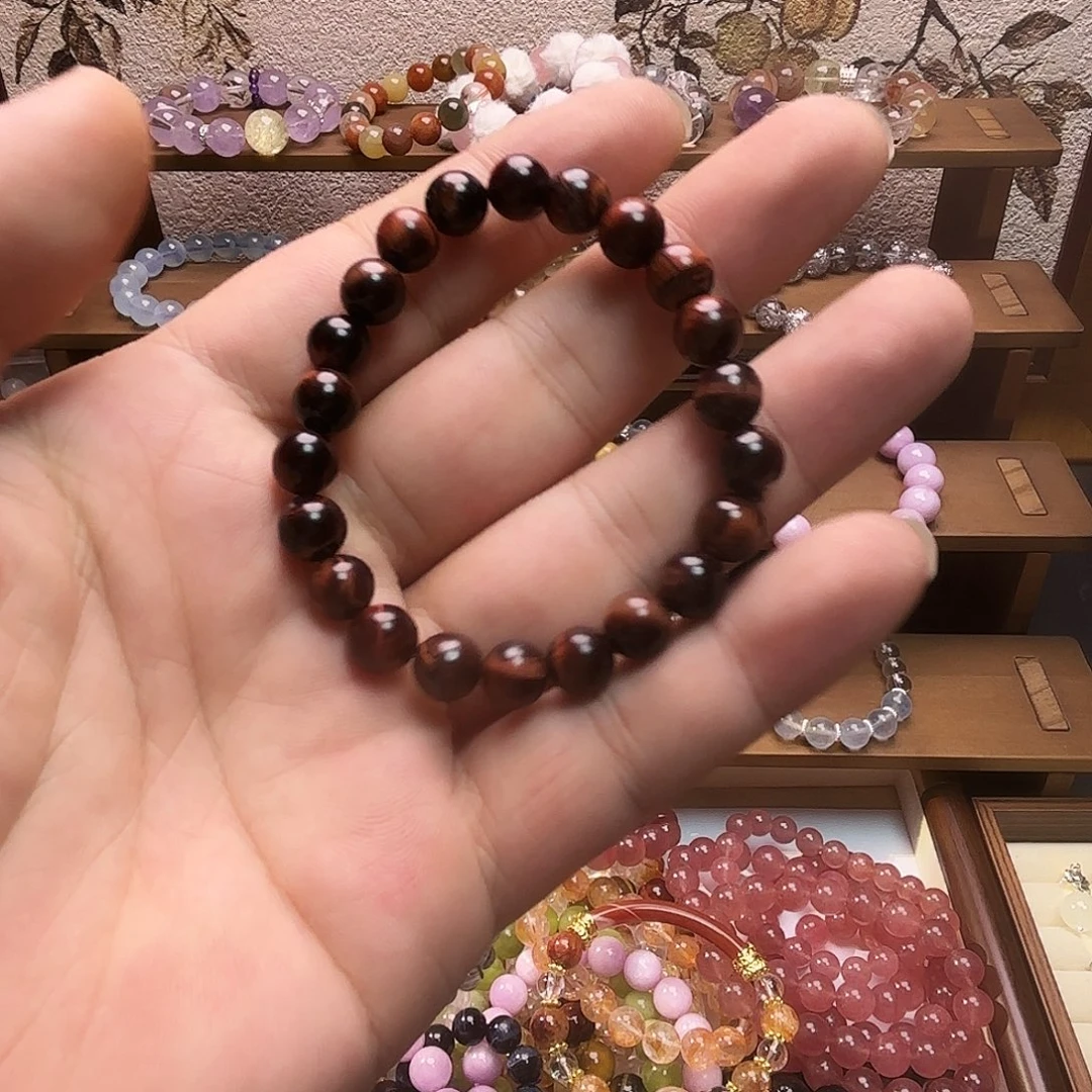 烟晶手链银S925镶嵌