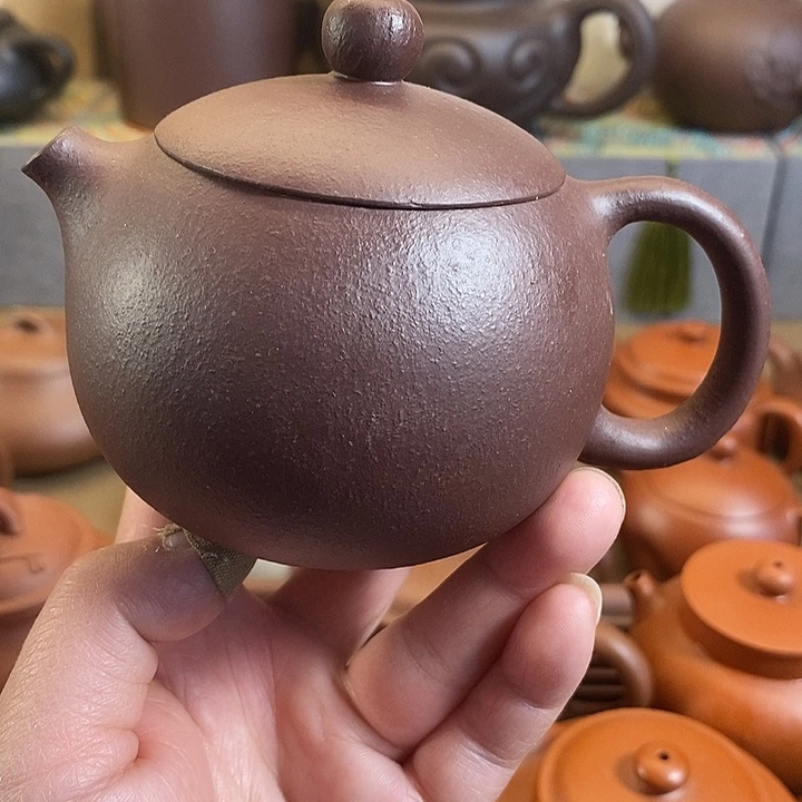 茶壶紫砂全手工西施天青220cc瑕疵