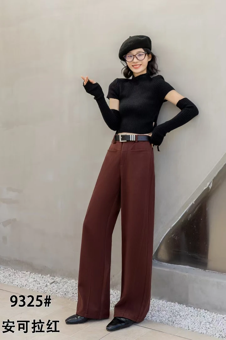 冬季弯刀直筒裤9325