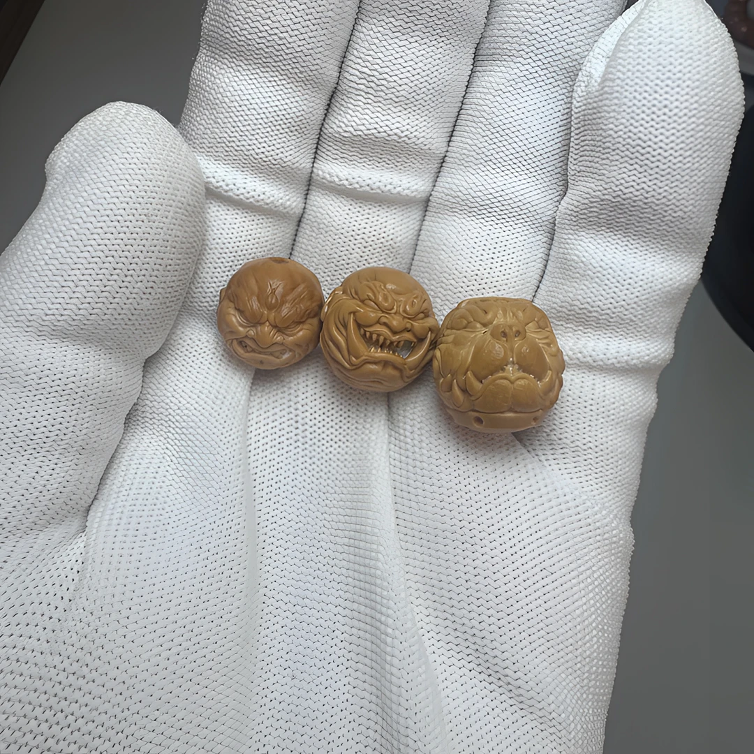 猴头雕刻单籽微瑕款随机发三颗