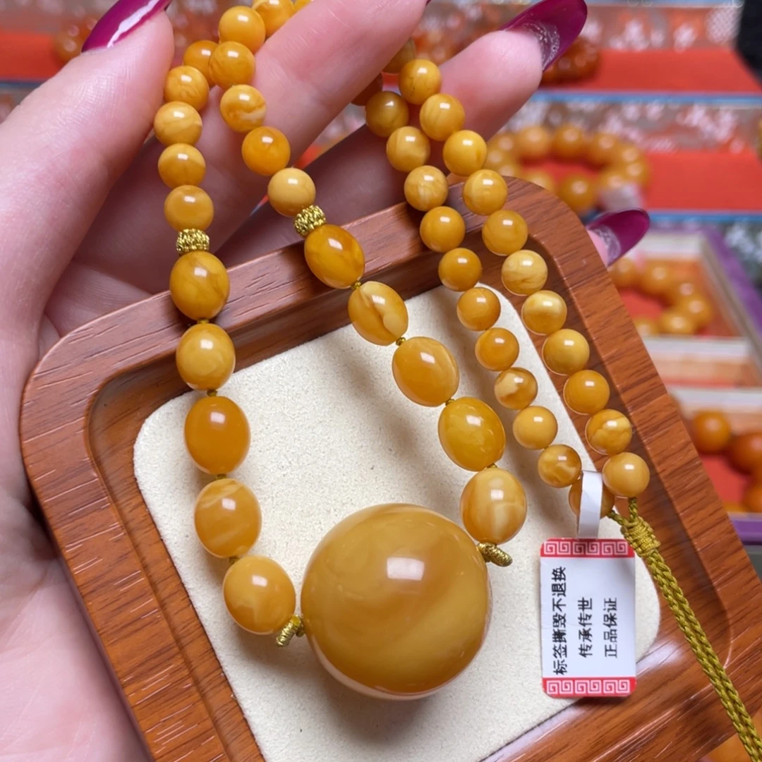 蜜蜡未镶嵌手链项链