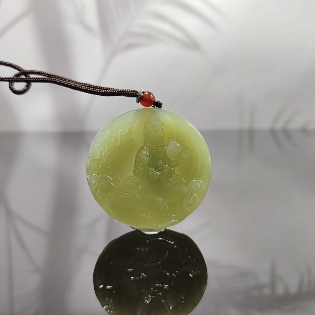 J和田玉观音吊坠0192