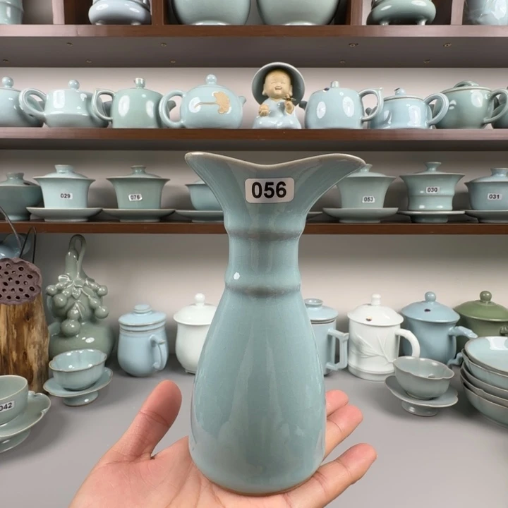 摆件汝瓷分酒器圈足烧天青釉微瑕056
