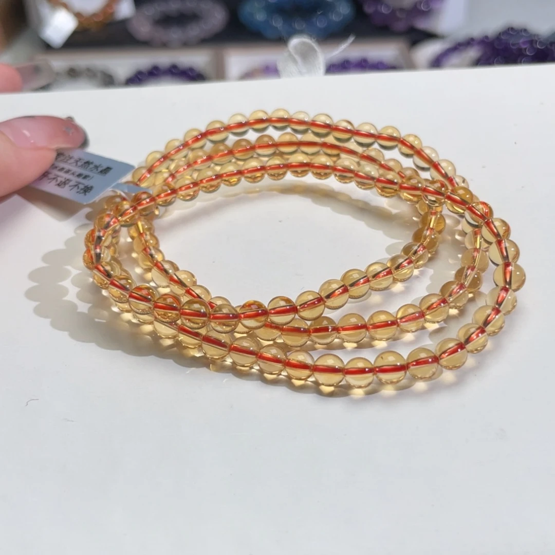 未镶嵌手串水晶巴西黄水晶多圈5m