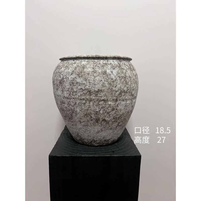 景德镇高温手工花瓶口径18.5高度27陶瓷复古纯手工全手工