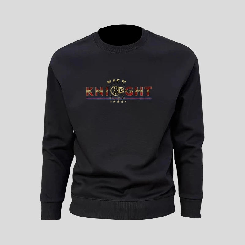 ohmmayby潮流男卫衣秋季潮牌圆领长袖t恤衫时尚印花套头休闲上衣