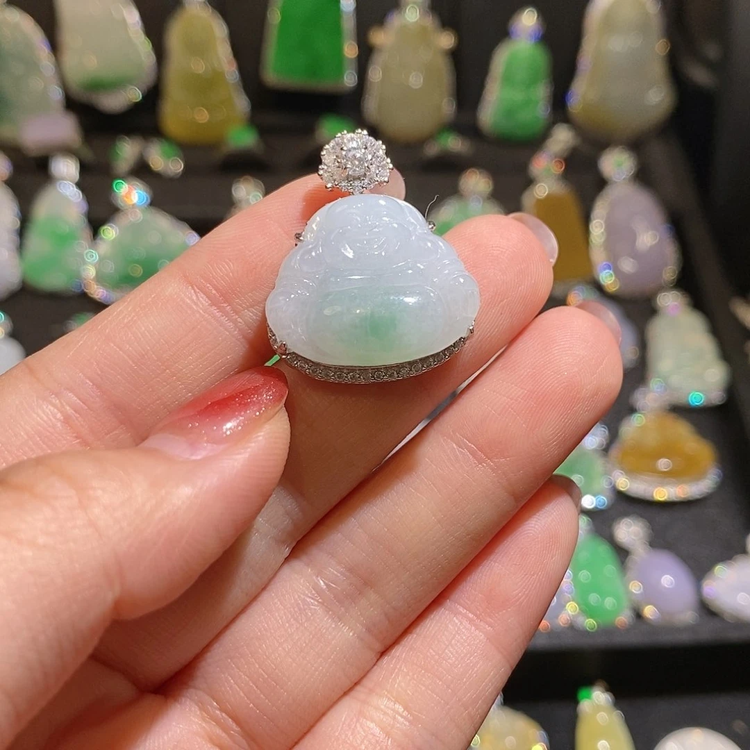 颈饰银S925镶嵌翡翠天然翡翠