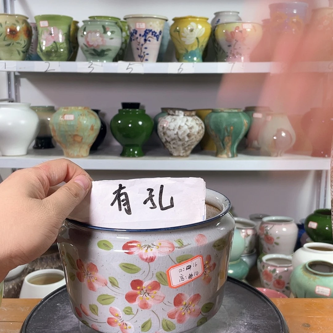 景德镇陶瓷花盆花器中秋国庆