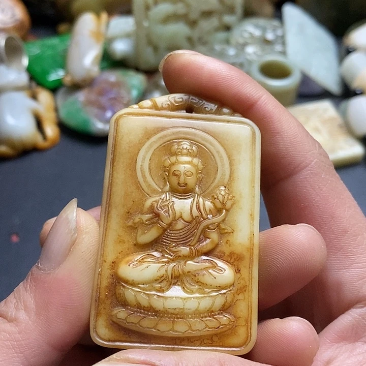 和田玉未镶嵌挂件