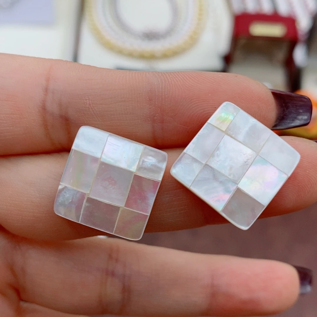 合金淡水珍珠耳饰