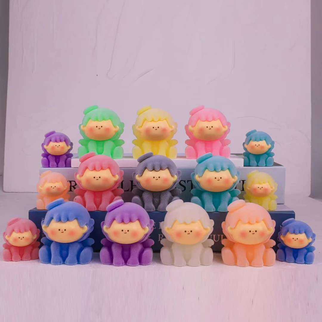 [直播拆]夜光植绒天使diy摆件对对碰可爱创意家用卧室网红学生