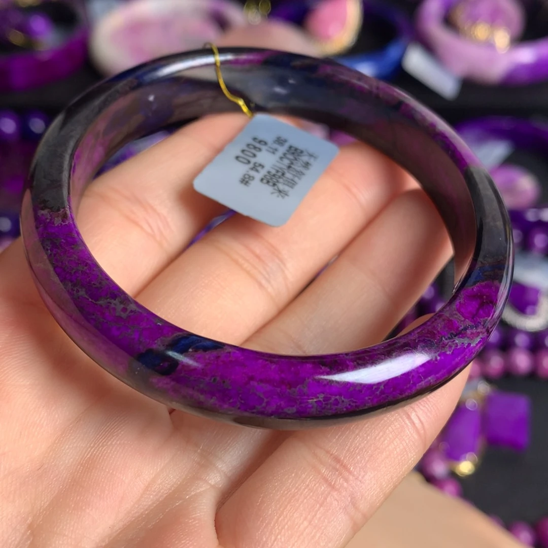 苏纪石（舒俱来）未镶嵌红丝绒手镯54圈