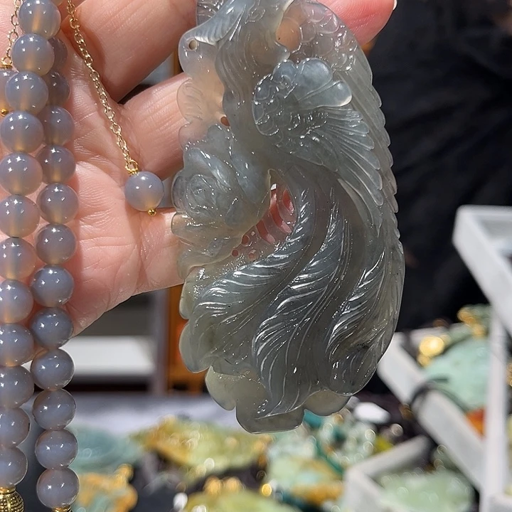 未镶嵌岫玉毛衣链
