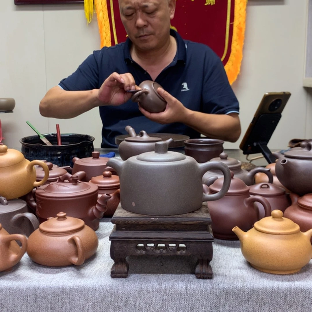 茶壶紫泥曼生井栏260 C半手工制作