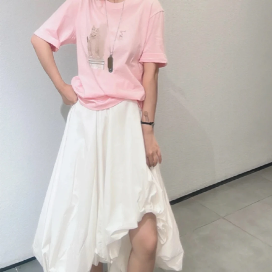 陈陈严选花苞半身裙高腰A字轻薄透气蓬蓬裙