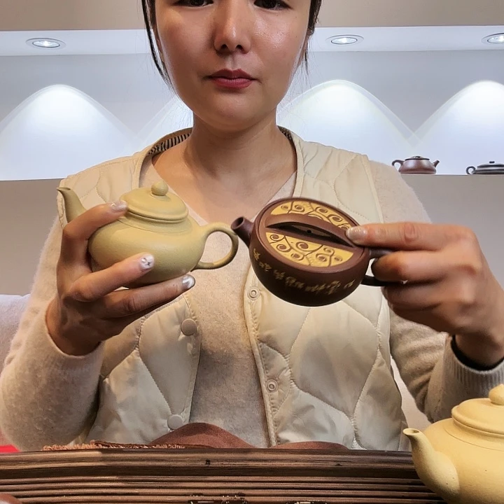 本山绿泥茶壶特笑樱190m l