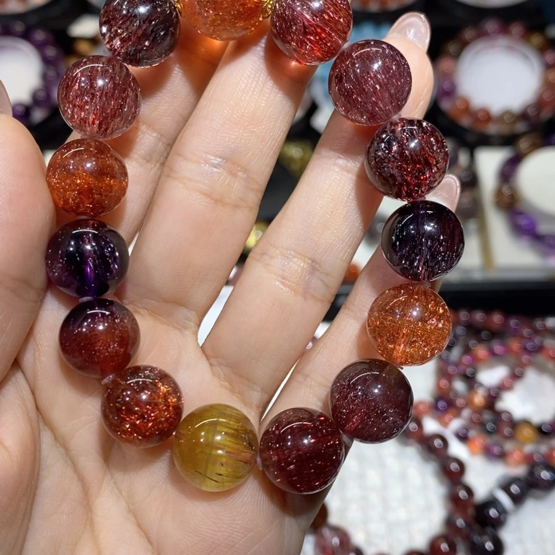 水晶手链未镶嵌稀有色超七13➕