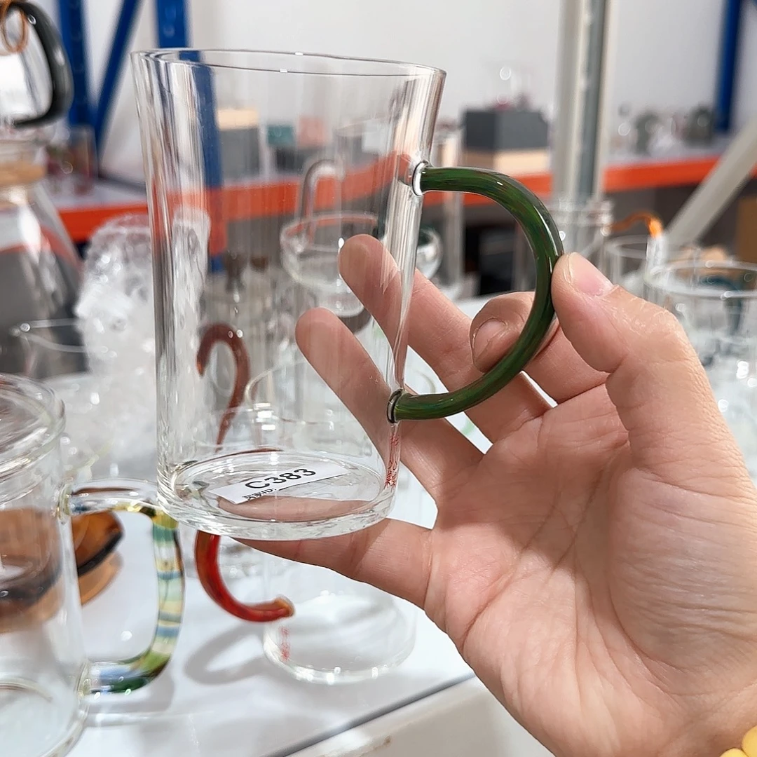 383绿彩样品微瑕绿茶杯