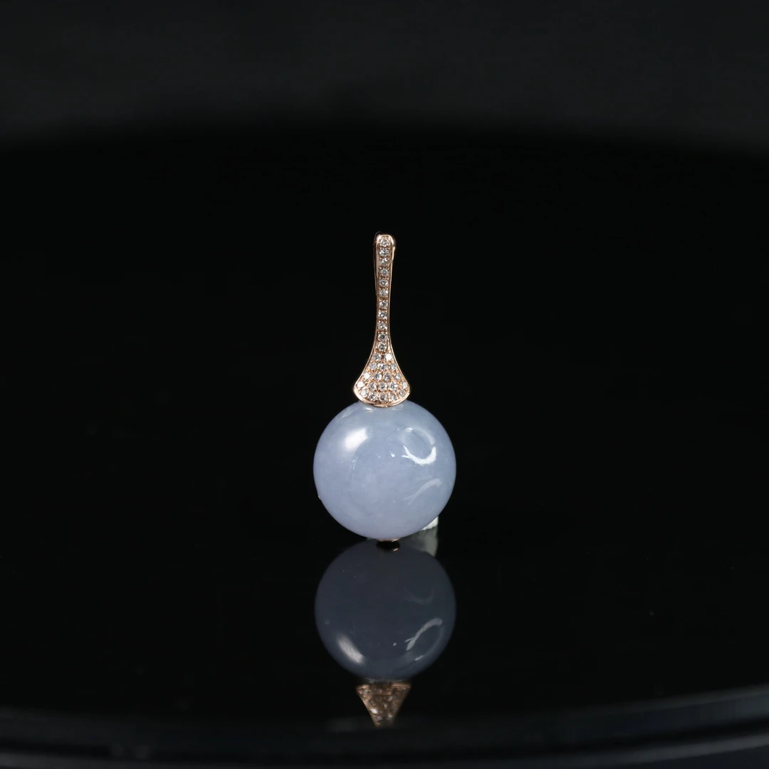 FC57天然缅甸翡翠A货18k紫吊坠/800358/保利厦门拍卖