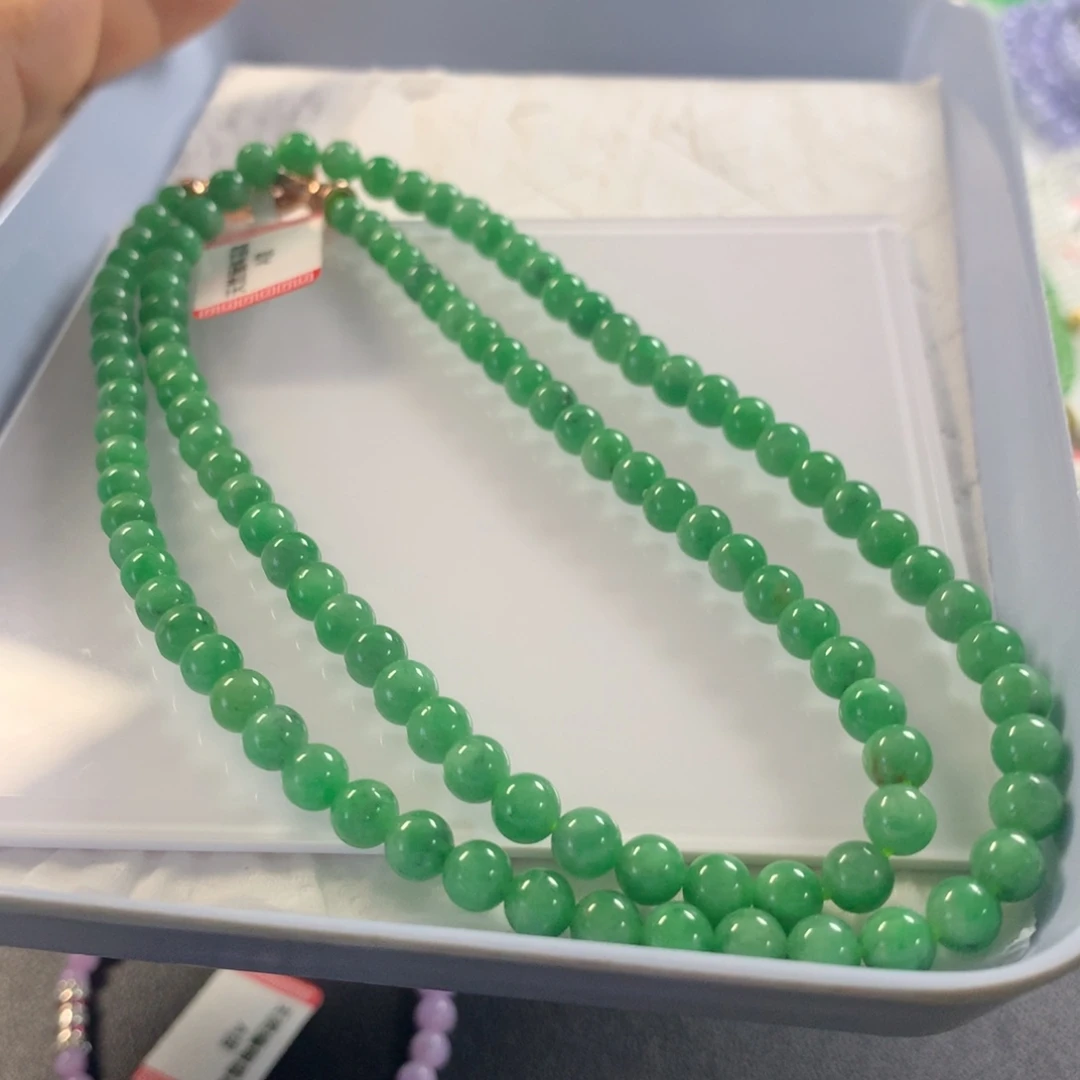 翡翠未镶嵌颈饰项链