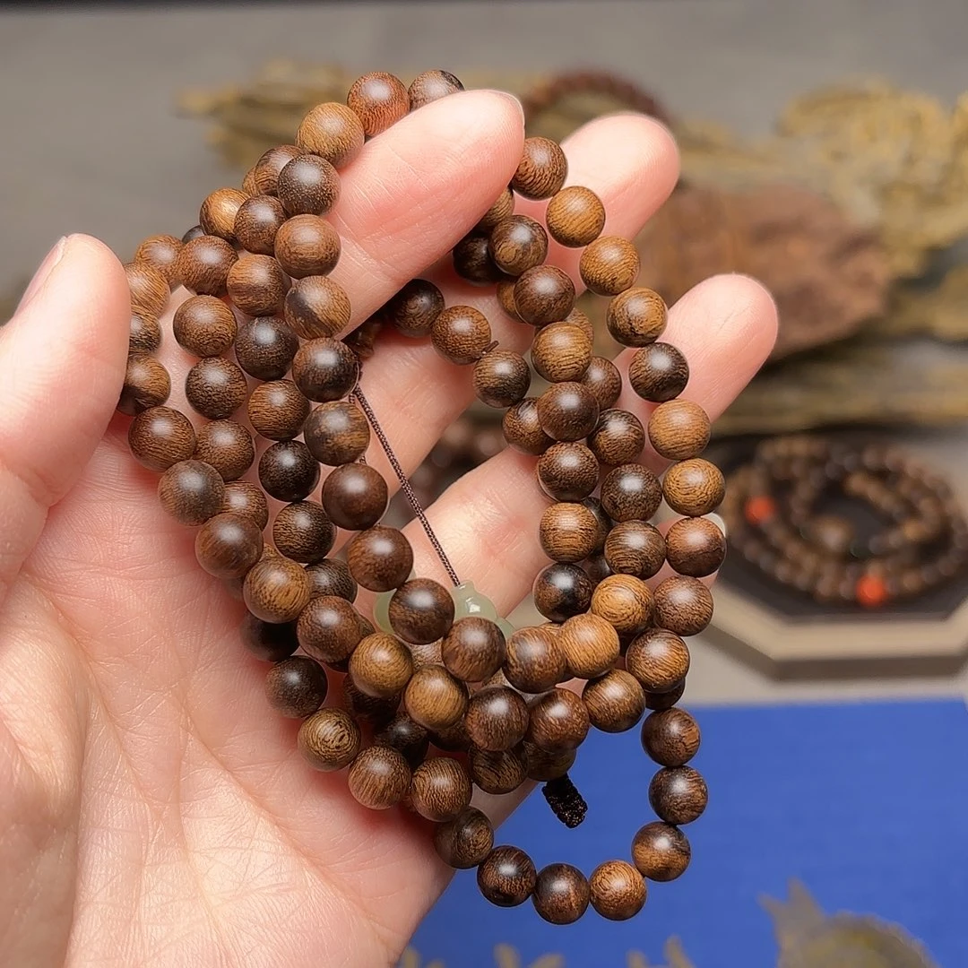 手串沉香越南富森红土瘤疤0.6×108