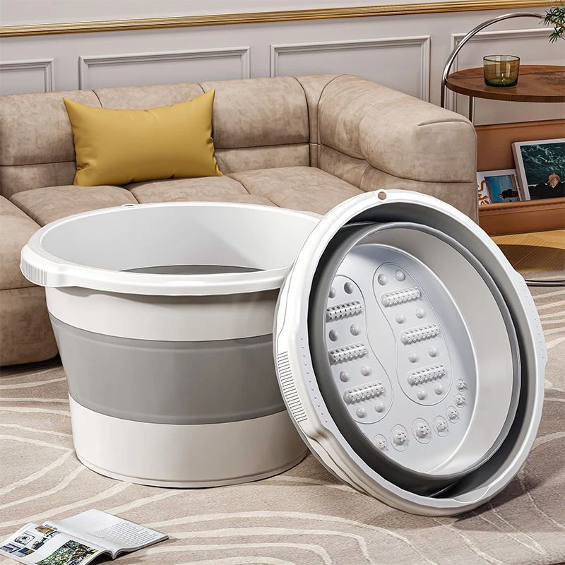 泡脚桶可折叠家用便携式加厚足浴盆过小腿保温洗脚盆按摩洗脚桶
