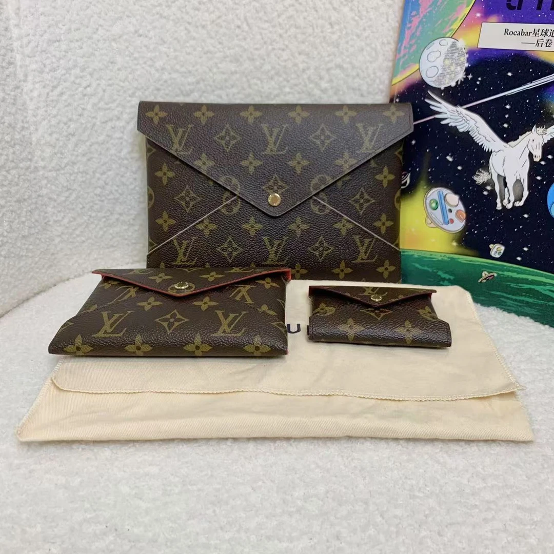 99新 LouisVuitton/路易威登 壹臻/老花三合一信封包 39660881