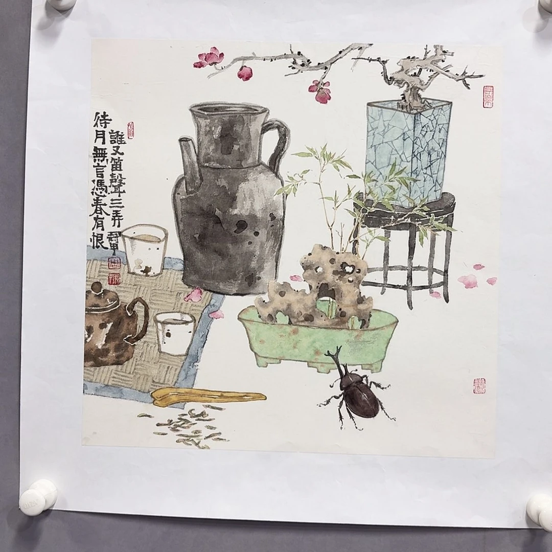 国画亲笔手绘放心去藏