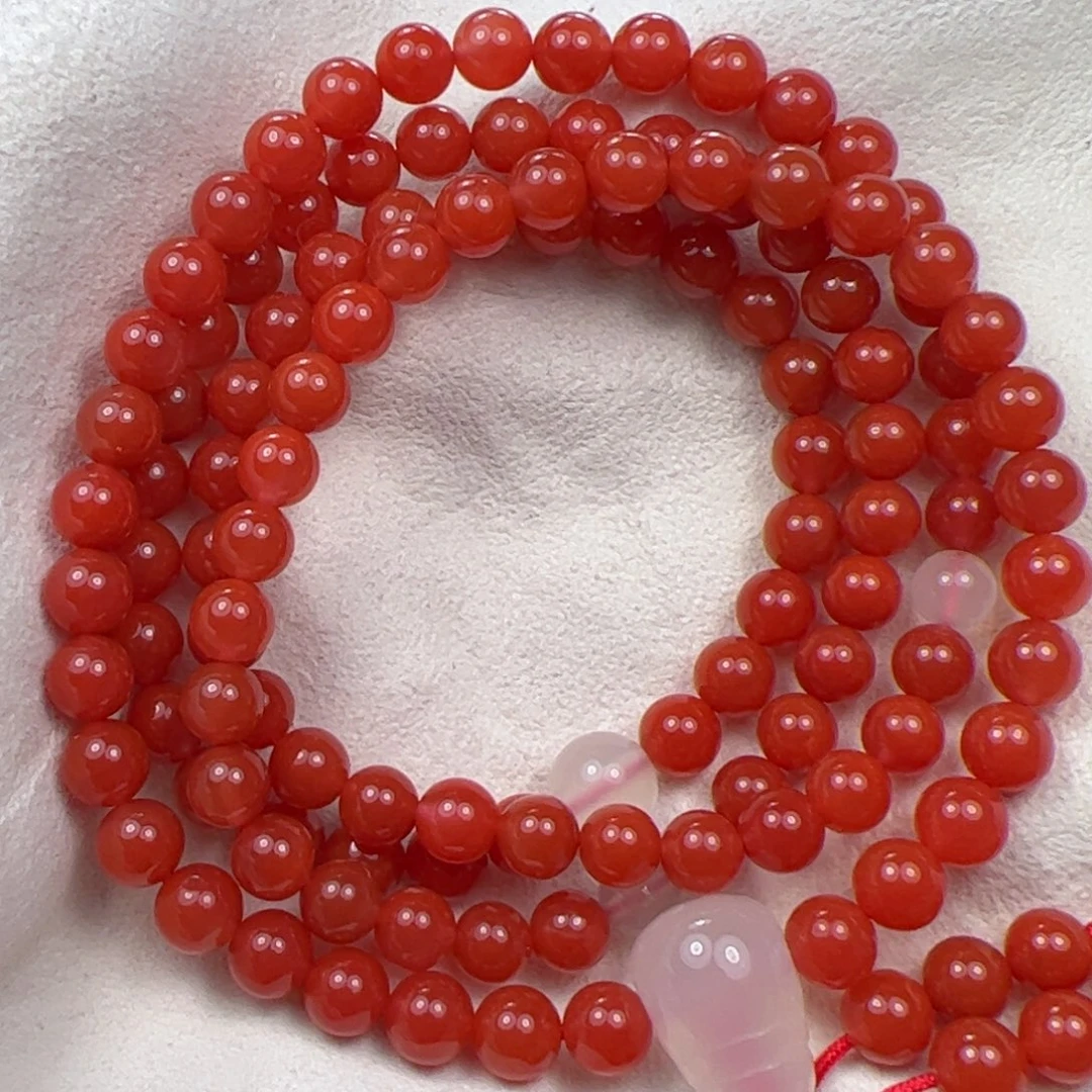 未镶嵌6mm108颗珠串南红玛瑙